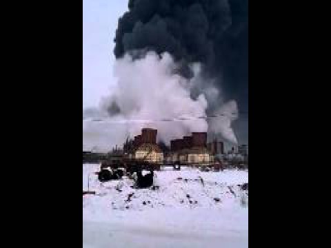 Взрыв на заводе синтетического каучука. Омск.