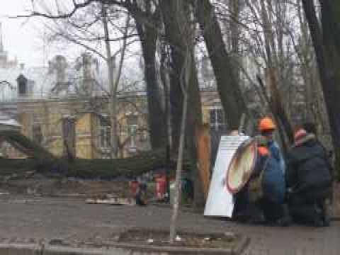 Полное видео вчерашней стрельбы в Киеве