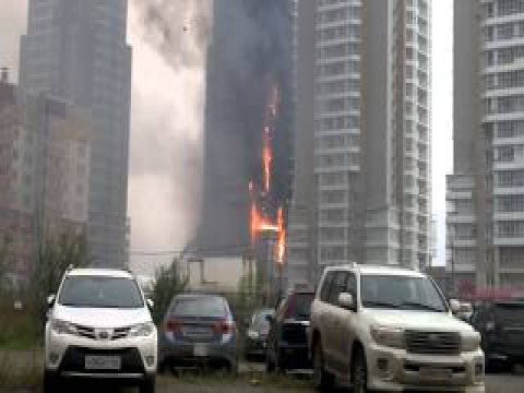 Пожар в Красноярске 21 сентября.  Полный 3.14здец. 