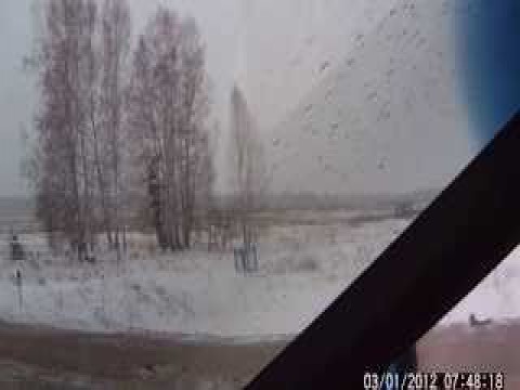 Улетел с трассы. М53, Марьевка, 30.12.2013