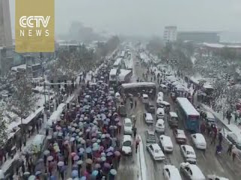 Здравствуйте, в Китае выпал снег.