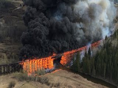 Очень красивый заграничный пожар