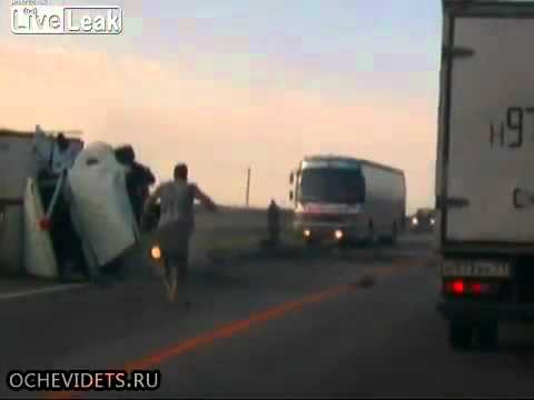 NEW scary car and truck accident in Russia!Mazda 3 crash!!! ...